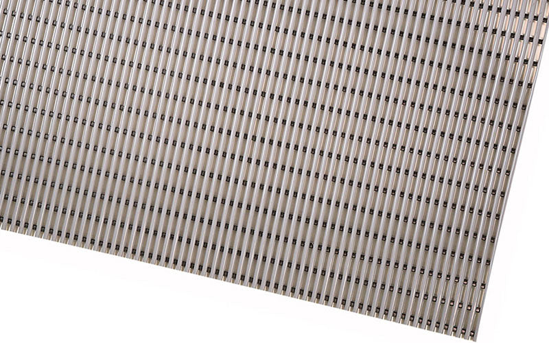 Corner product image of made to measure, grey Tubular PVC Matting