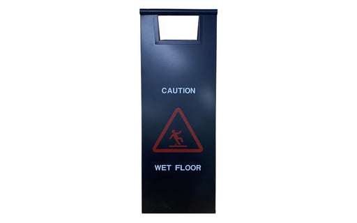 Front image of Wet Floor Sign in Black