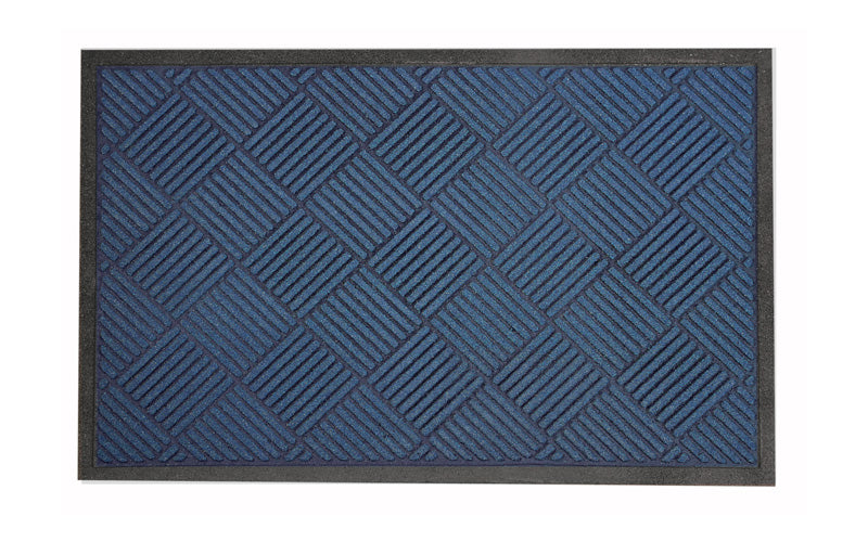 Full product image of the blue cleanscrape entrance mat.