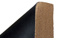front and back view of the PVC backing  on the coir matting.