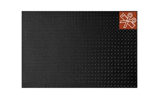 full product image of the diamond plate vinyl runner in black which is made to measure