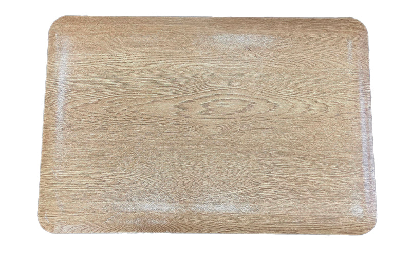 Full product image of the standing desk mat in the wood grain colouring. 