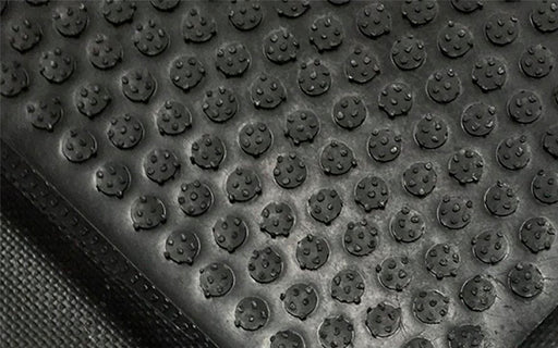 Close up image of Happy Feet Grip Top Mat in black nitrile rubber