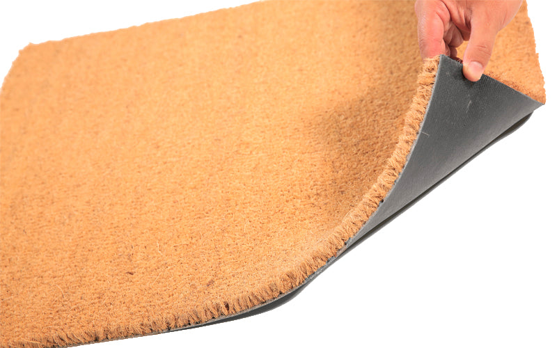 image of the latex backing on the coir doormat.