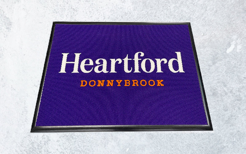 Full product image of polypropylene, purple base  Superguard Logo Inlay Mat for business