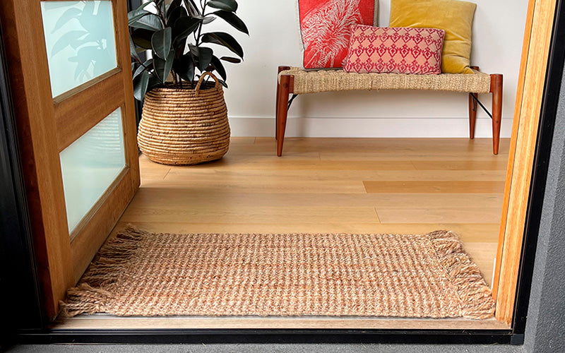 Insitu image of the Natural Jute mat for residential homes with coir mat