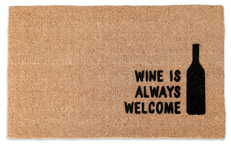 Wine Is Welcome Doormat Embossed